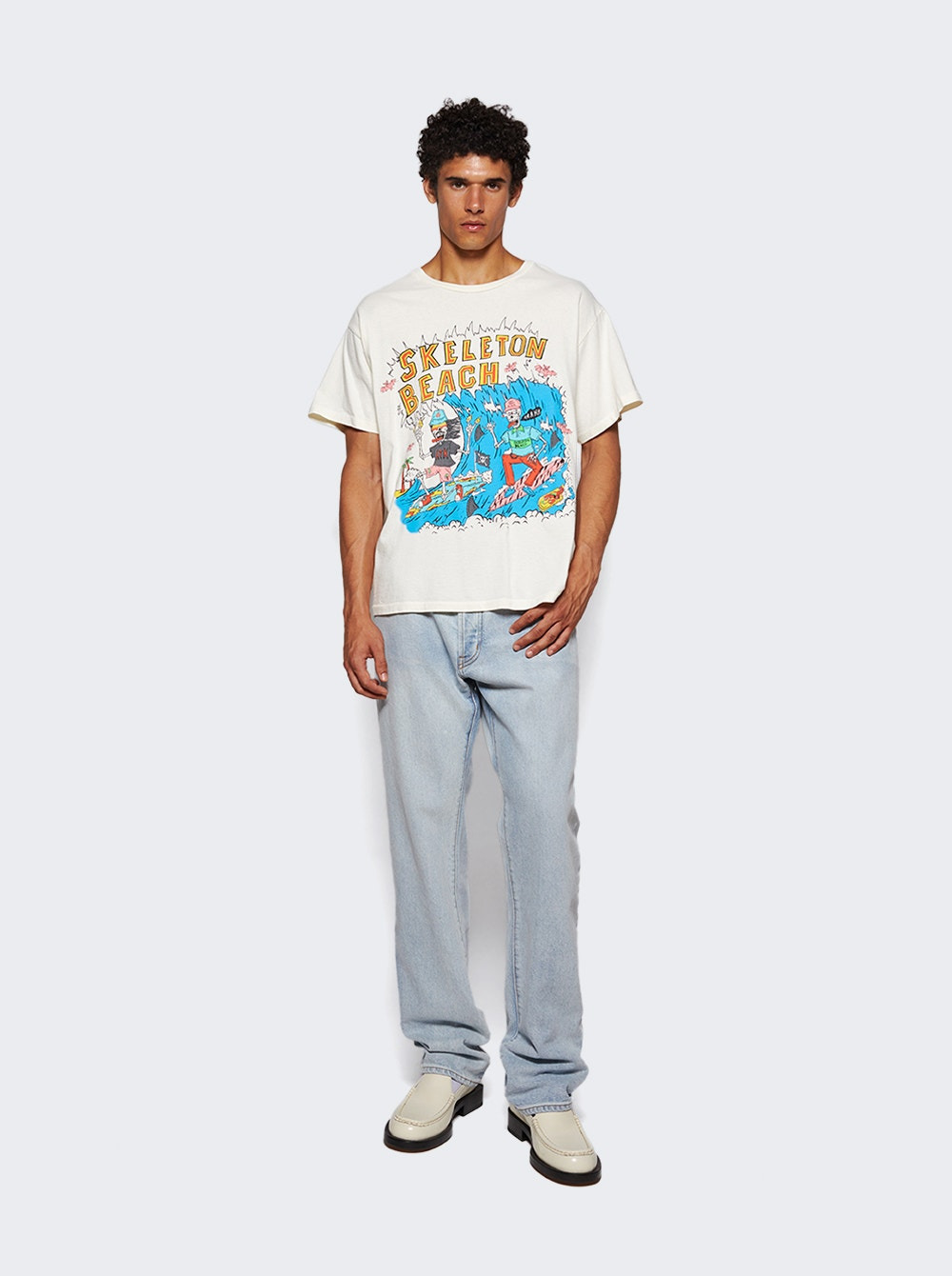 Skeleton Beach Surf Tee Light Archival White - 5