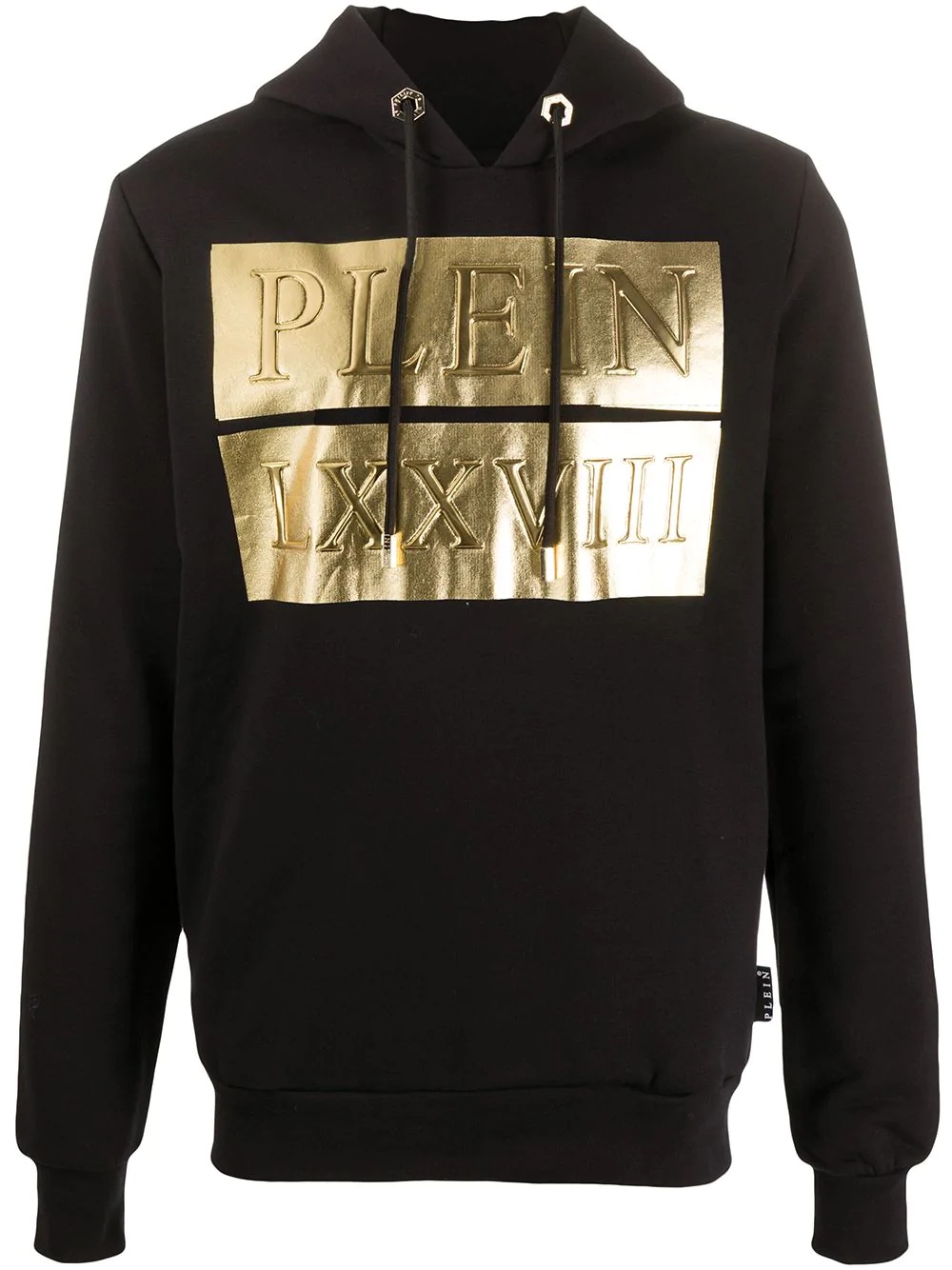 metallic logo hoodie - 1