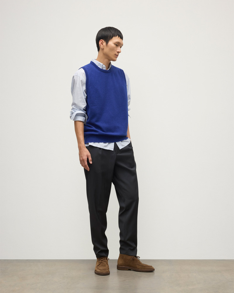Lennox Blue Cashmere Sleeveless Tank 4