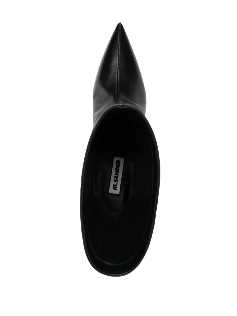 pointed-toe leather boots - 4