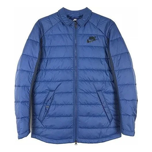 Nike Men's Sports Warm Woven Cotton Jacket Blue 943355-423 - 1