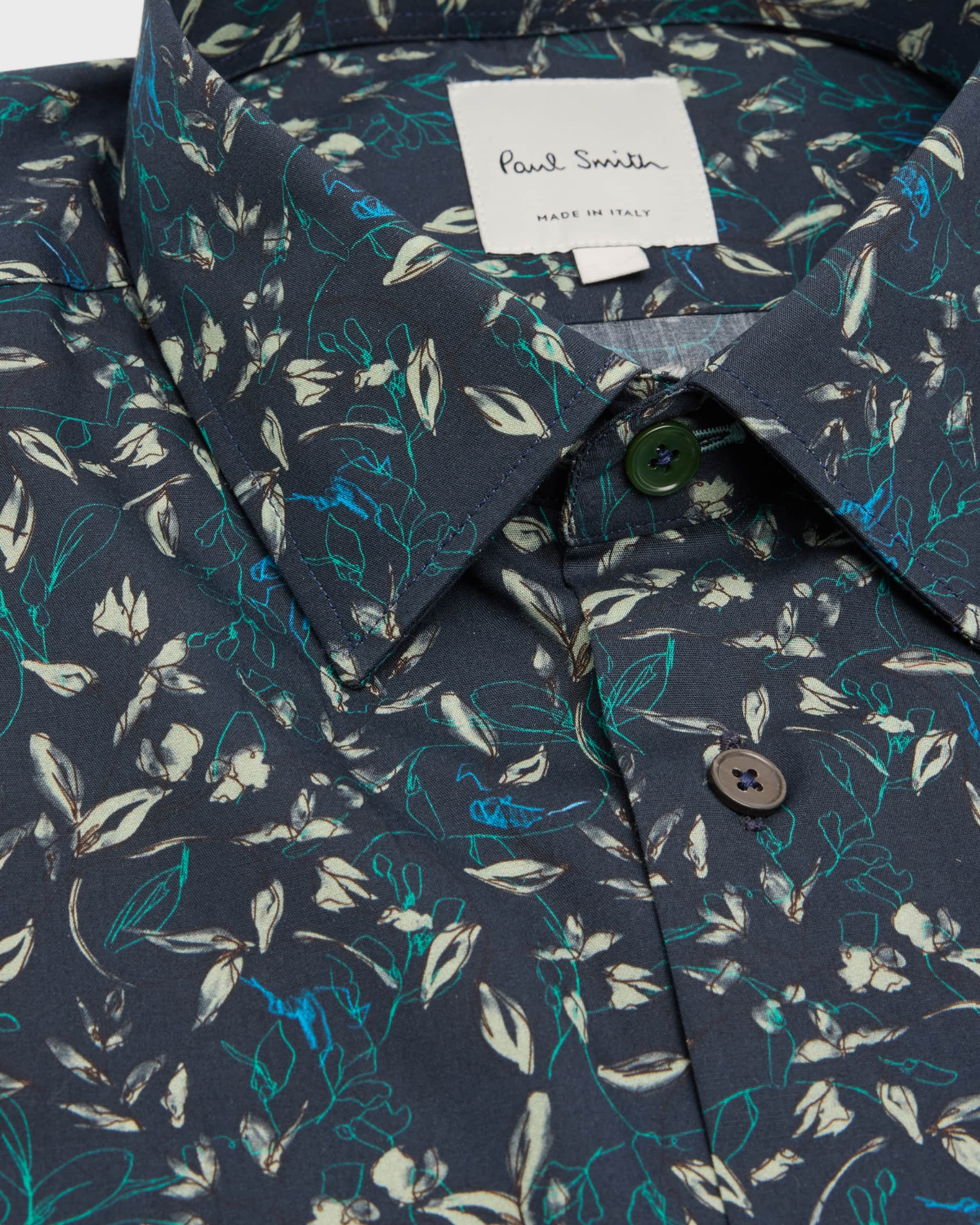 Men's Abstract Floral Dress Shirt - 1