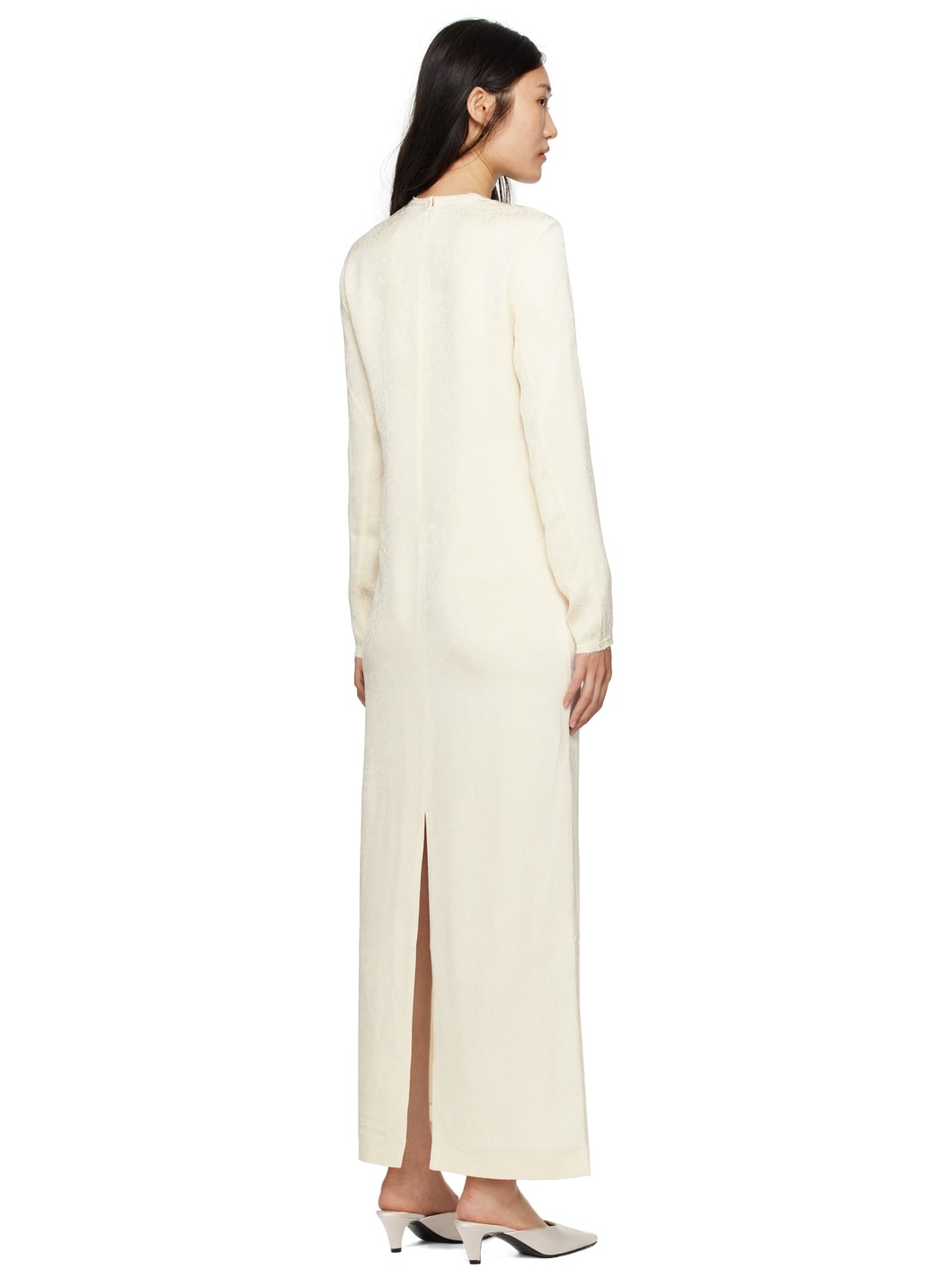 Off-White Jacquard Maxi Dress - 3