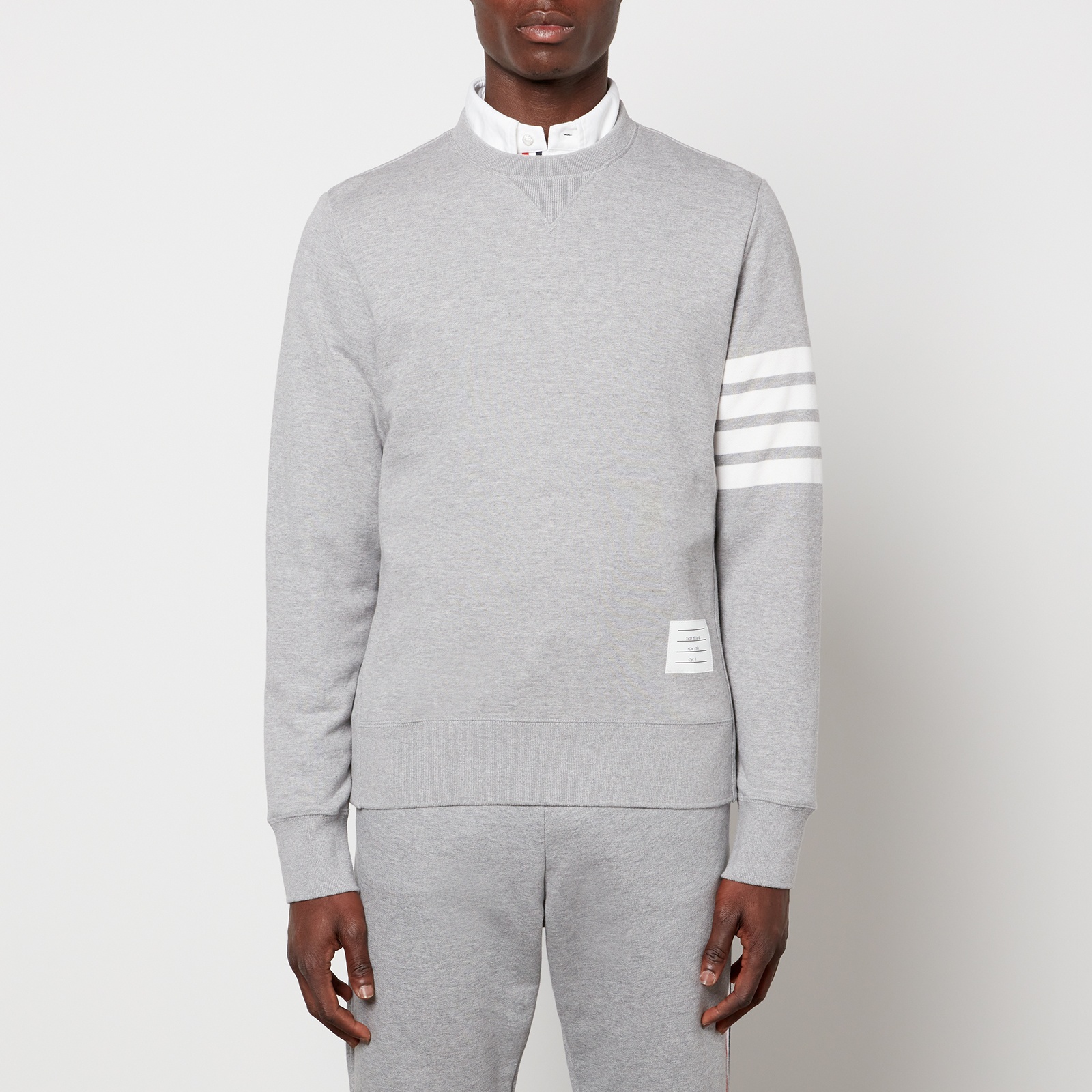 Thom Browne Men's 4-Bar Classic Sweatshirt - Light Grey - 1