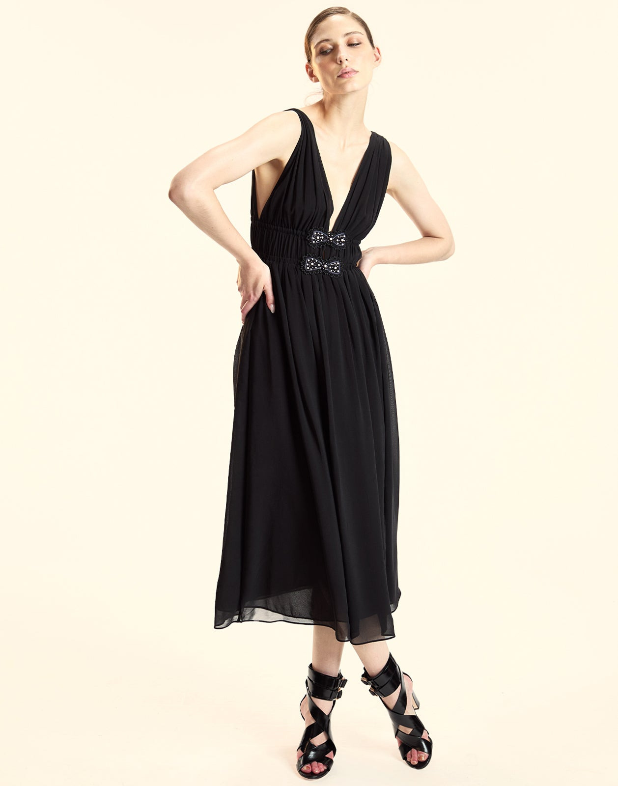 Amelie Silk Midi Dress - 4