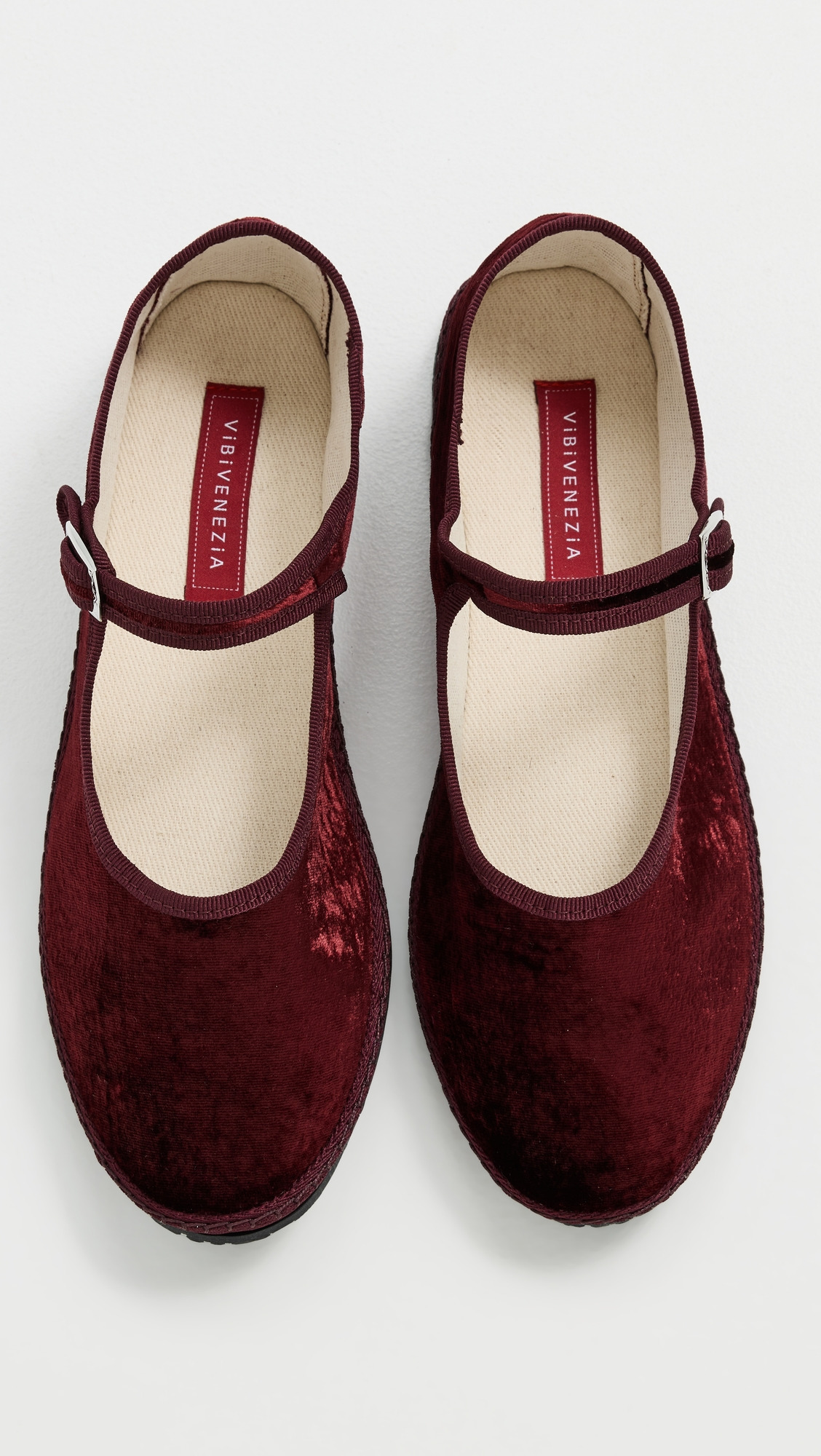 Mary Jane Satin Velvet Flats - 4
