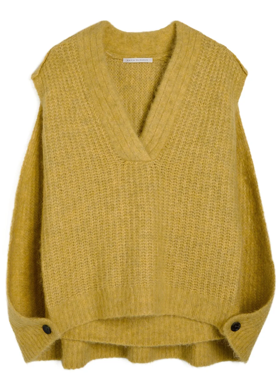 Maria Mcmanus Cape-effect Alpaca-blend top - 1