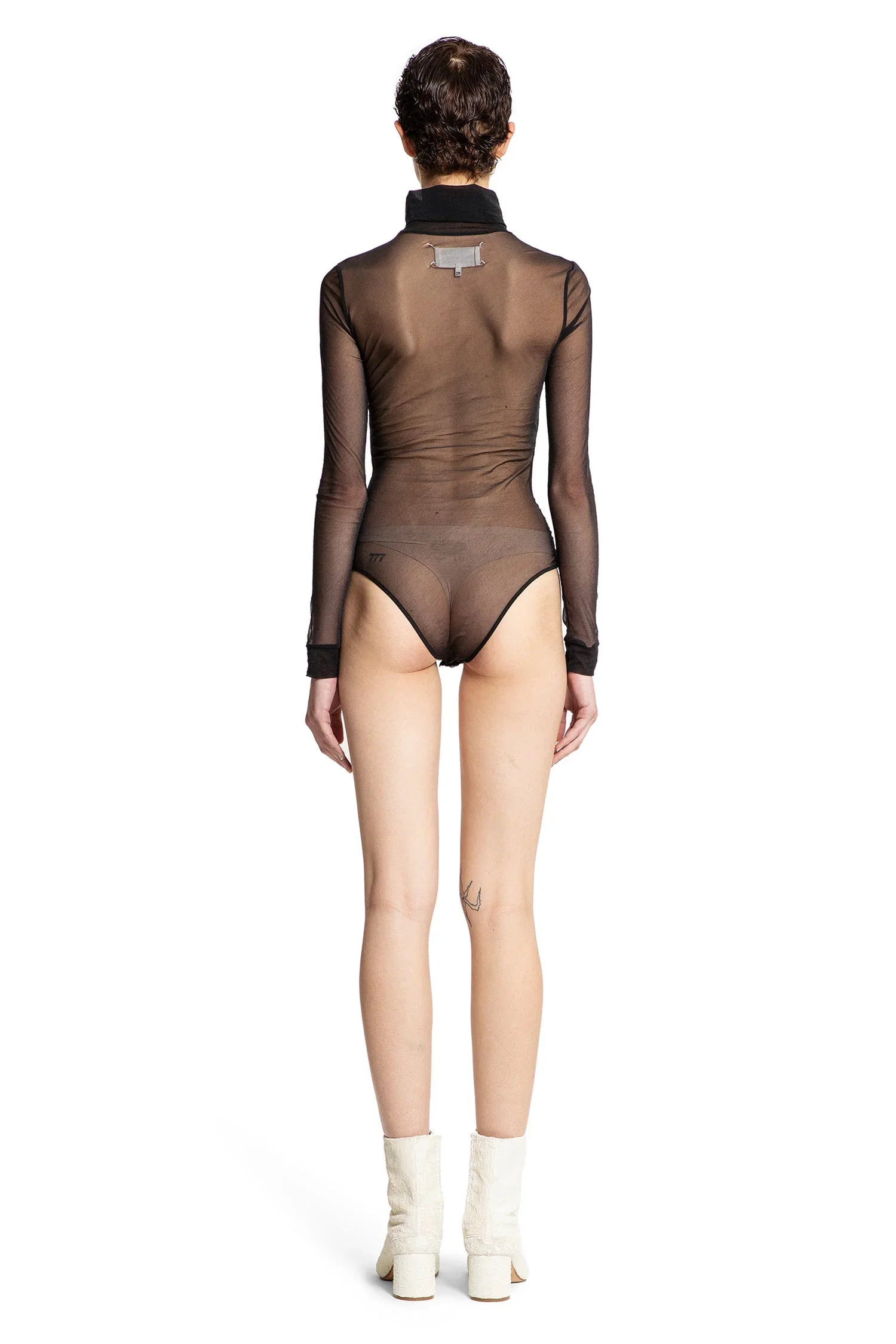 Nylon-Sheer-Turtleneck-Bodysuit - 4