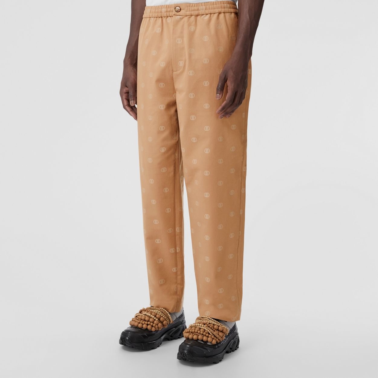 Monogram Motif Cotton Jogging Pants - 6