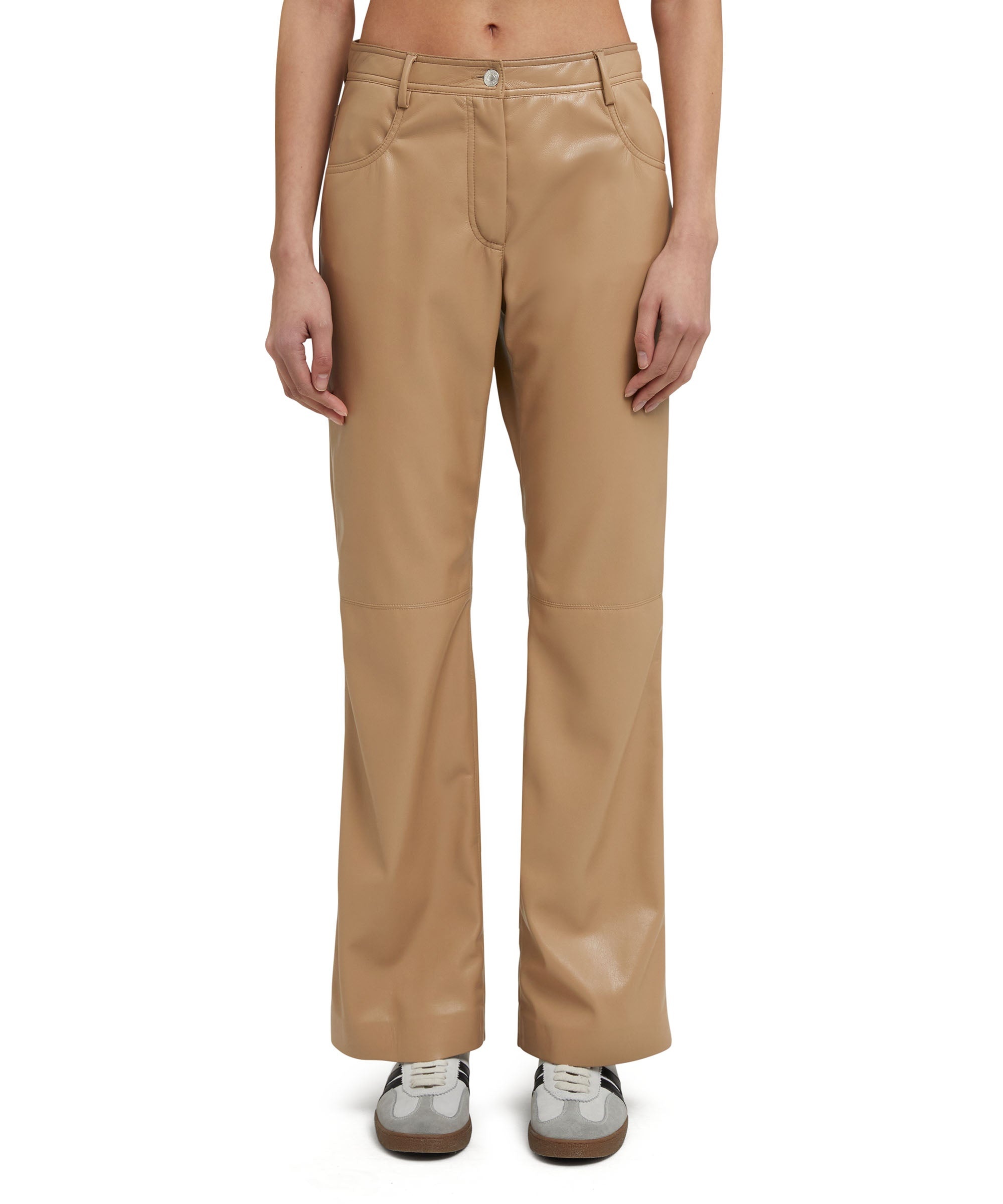 Faux leather straight-leg trousers "Soft Eco Leather" fabric - 2