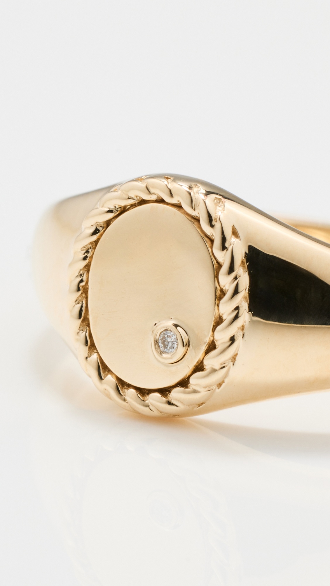 Baby Chevaliere Ovale Gold Ring - 3