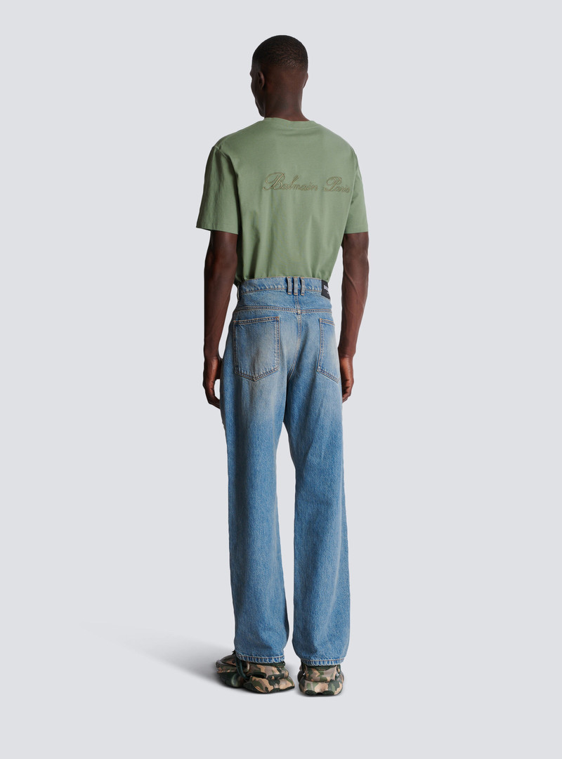 Loose-fit blue denim jeans 4