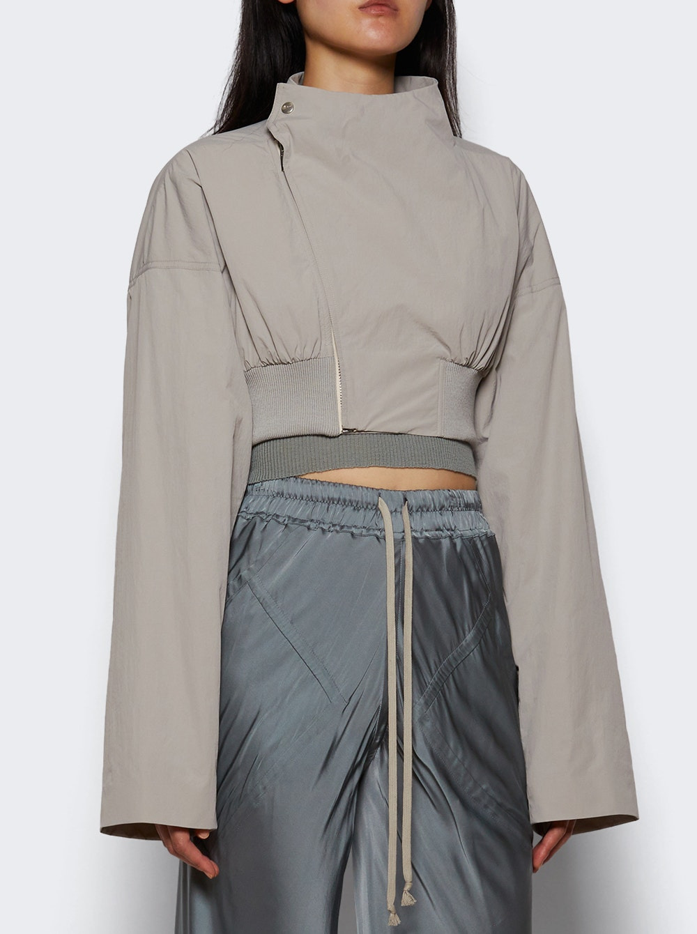 Hollywood Cropped Flight Bomber Jacket Pearl - 2