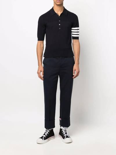 Thom Browne 4-Bar jersey polo shirt outlook