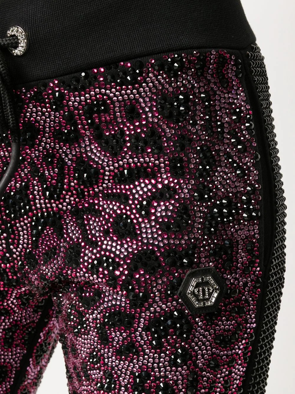 Pink Paradise crystal-embellished leopard sweatpants - 5