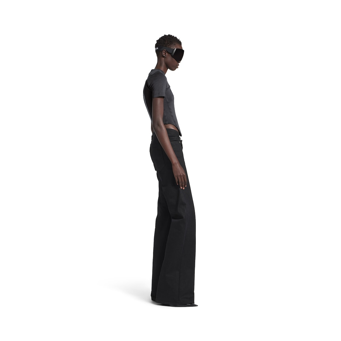 Women's Corseted T-shirt in Black - 3