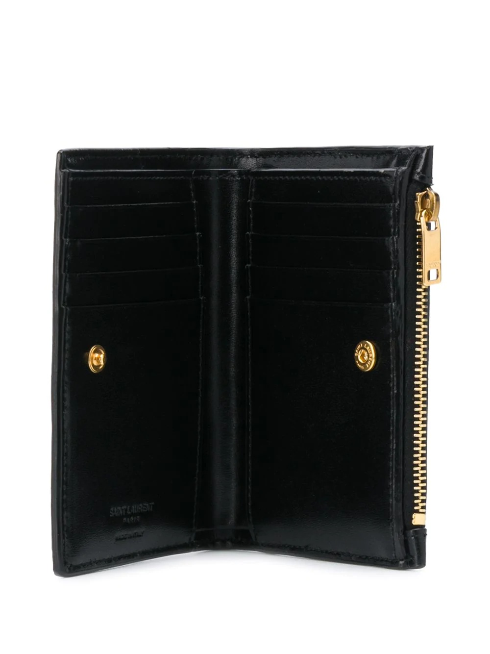 bi-fold embossed logo wallet - 3