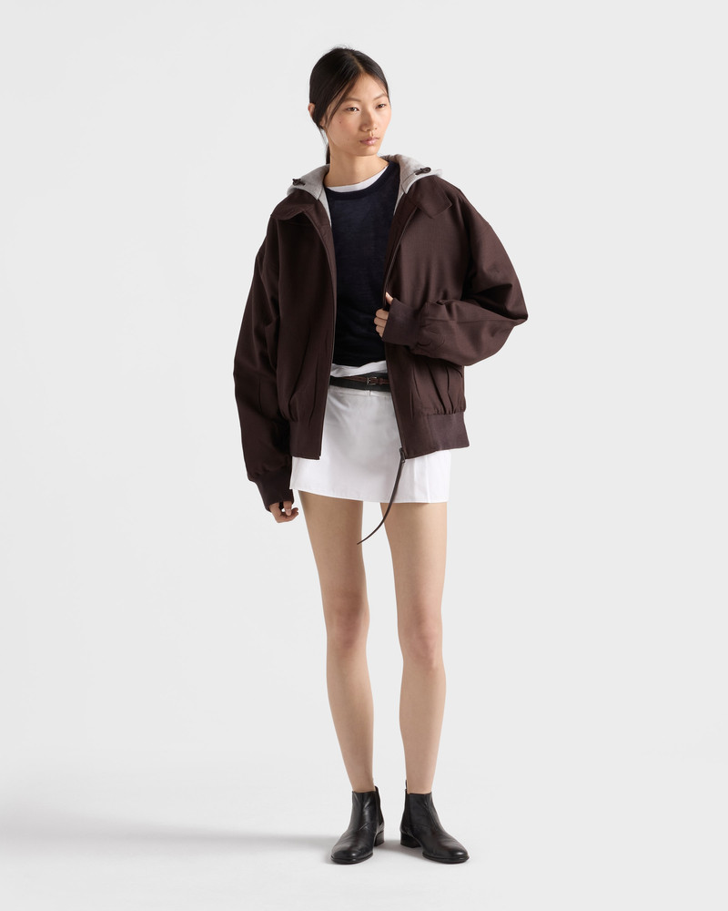 Prada Poplin and rush stitch miniskirt outlook