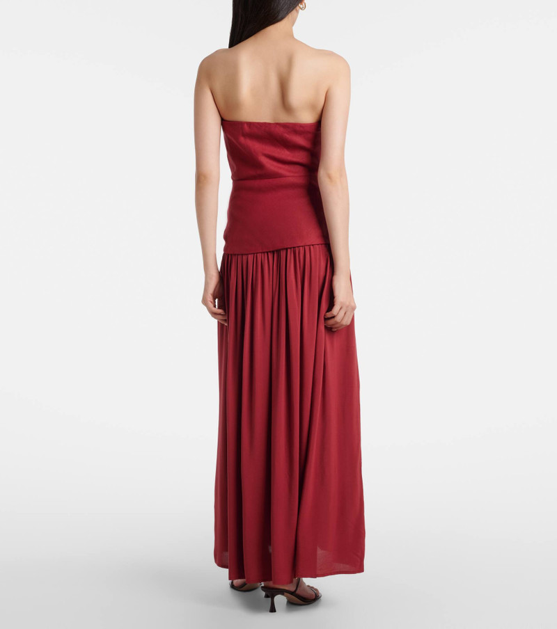 Hedy gathered linen maxi dress 3
