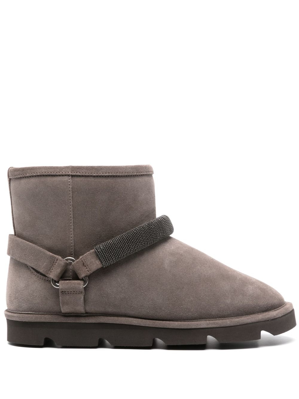 Suede ankle boots with shearling lining - 1