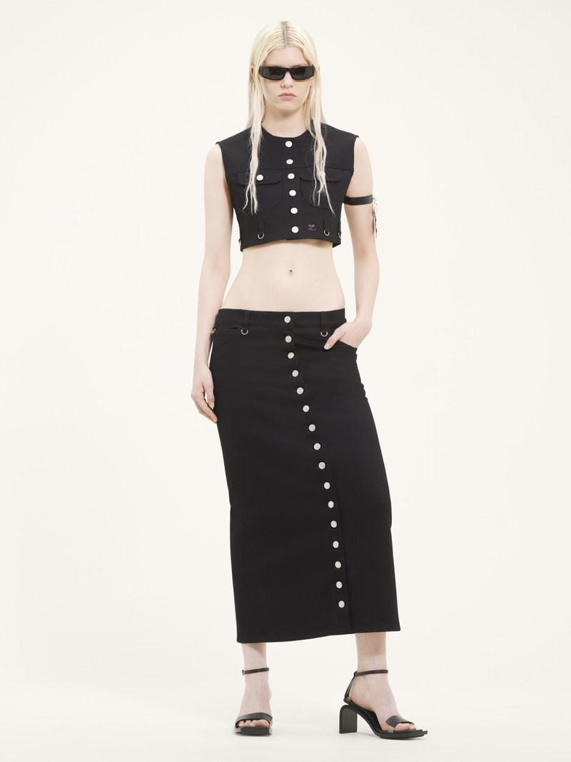 courrèges MULTIFLEX DENIM CROPPED VEST outlook