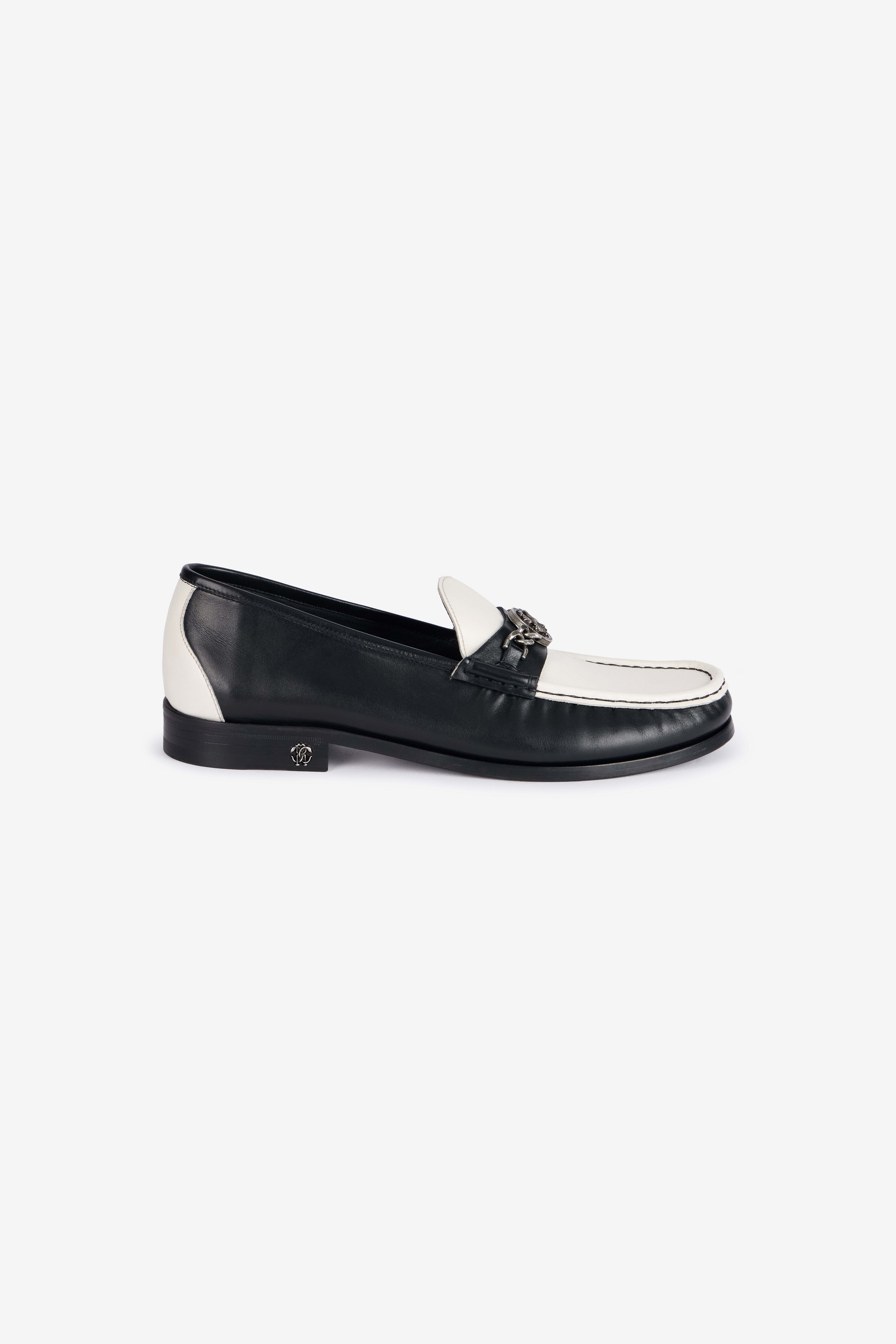 Two-Tone Loafers With Mirror Snake Monogram - 1