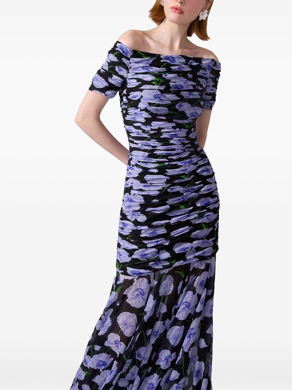 floral-print gown - 4