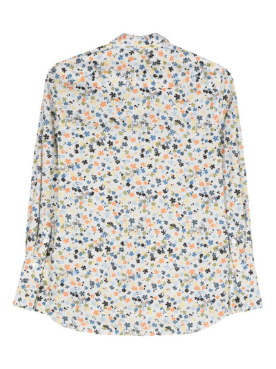 Paul Smith floral-print poplin shirt outlook