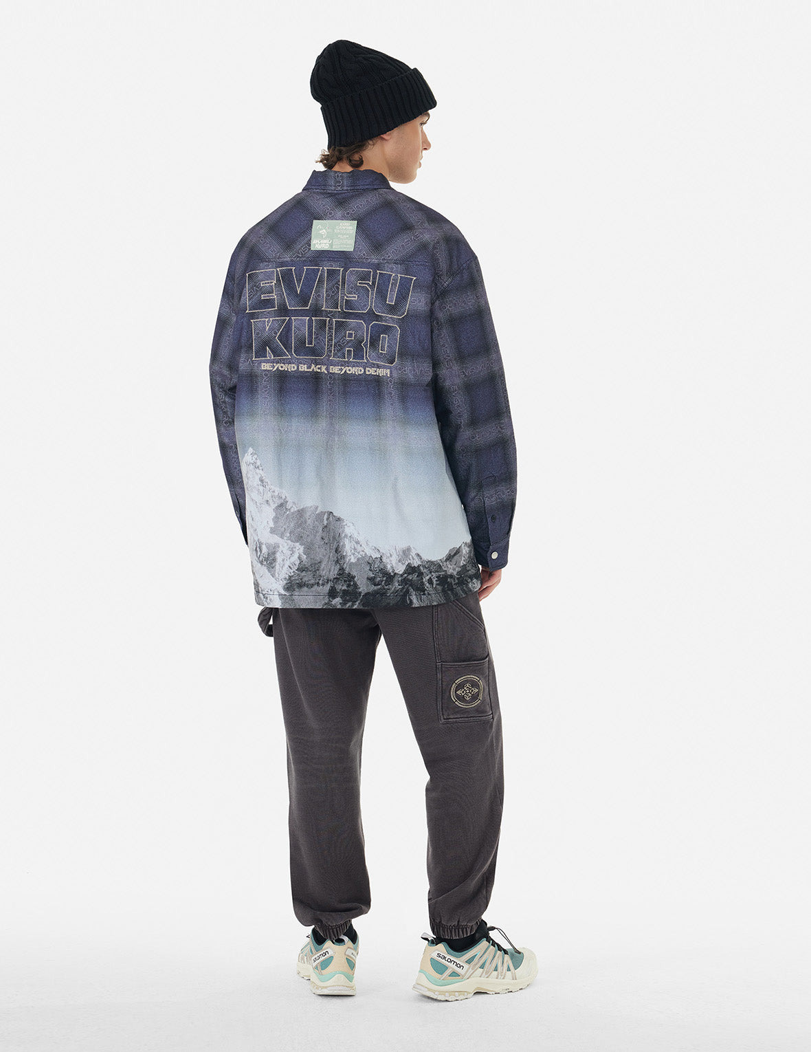 Pigment Dyed Logo and Kamon Embroidery Relax Fit Sweatpants - 2