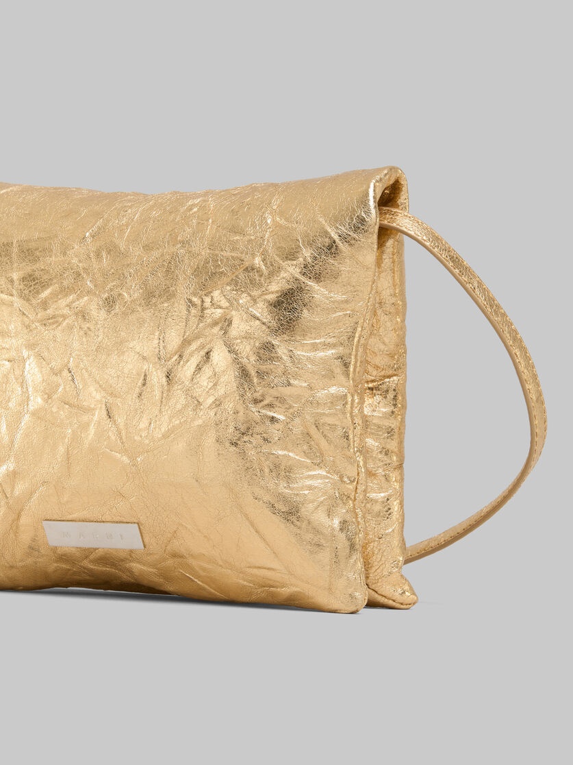 GOLD LEATHER MINI PRISMA POUCH - 5