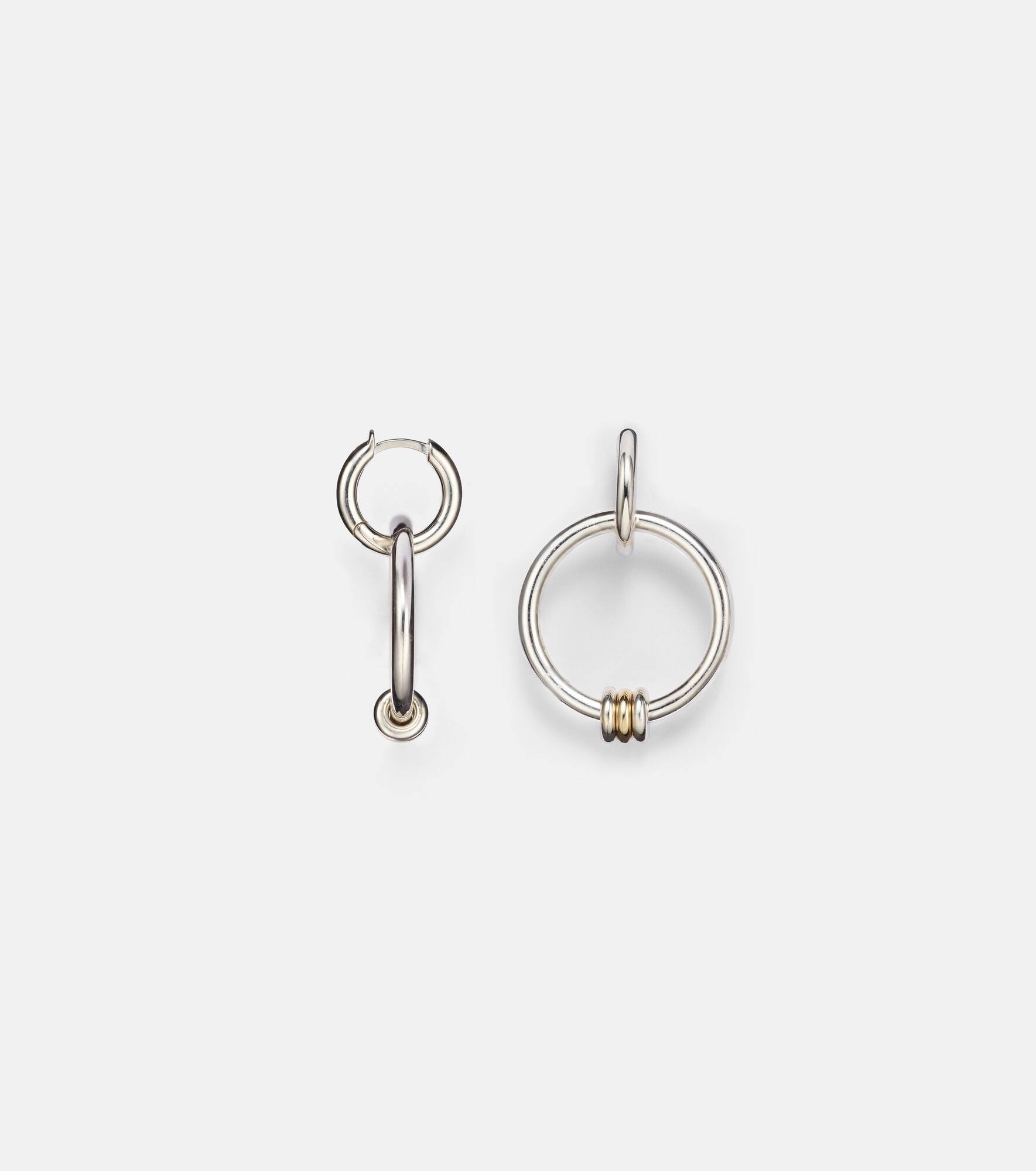 Sirius Versa sterling silver and 18kt gold hoop earrings - 4