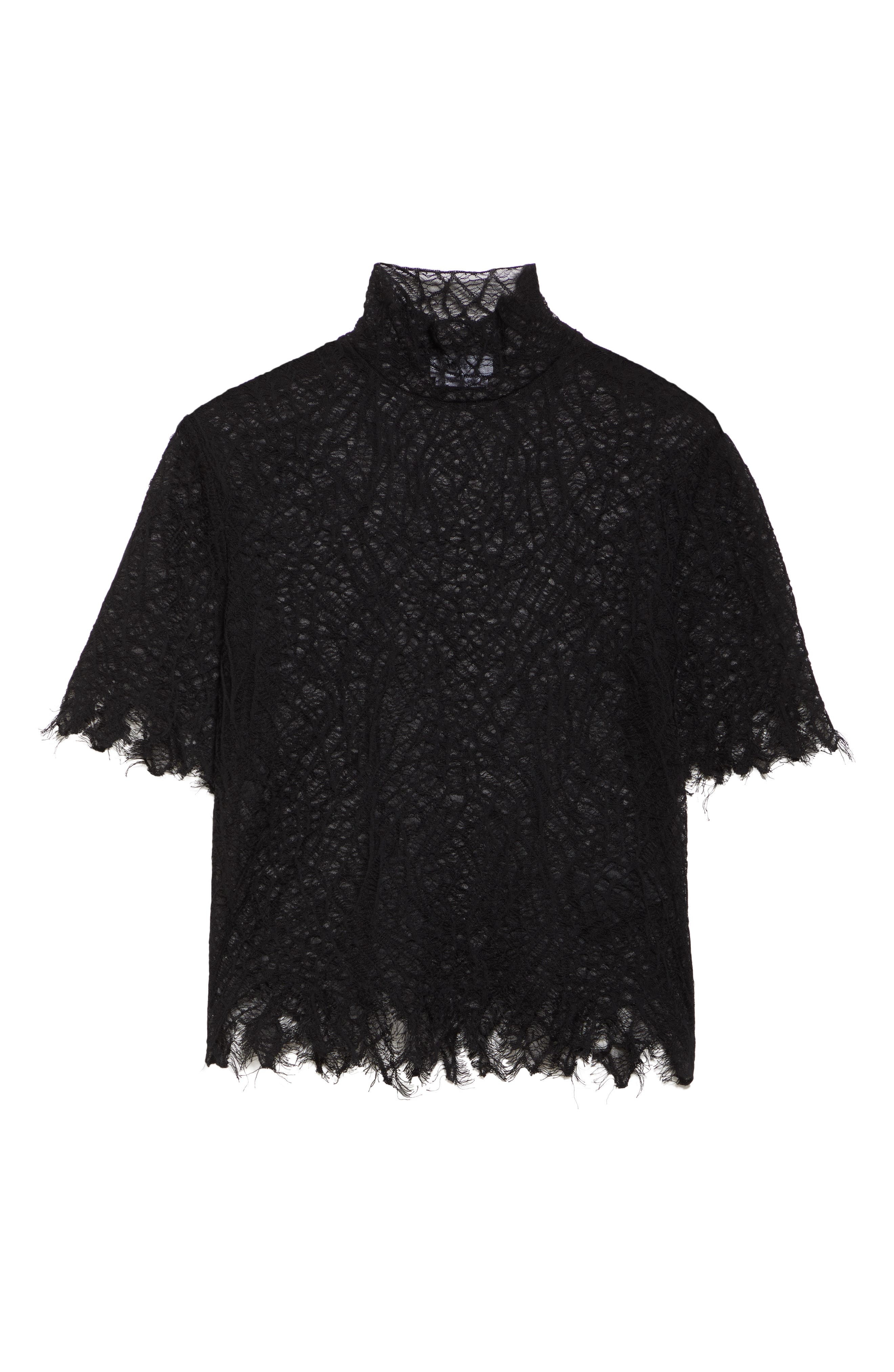 McQueen Cobweb Lace Top in Black at Nordstrom - 6