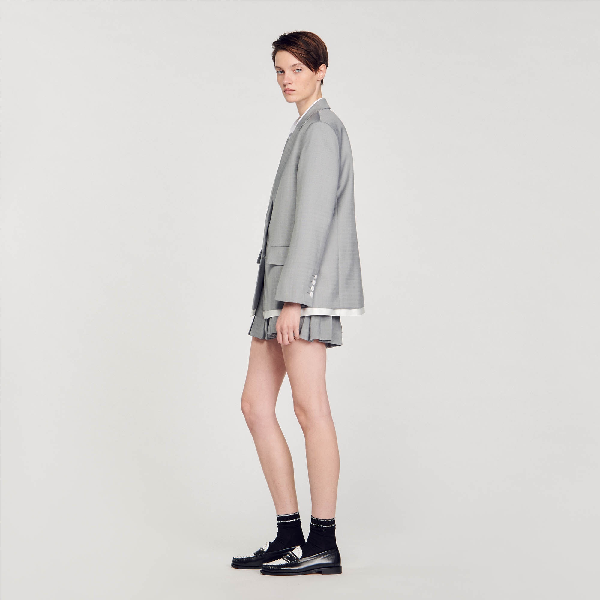SATIN-EFFECT SUIT JACKET - 7