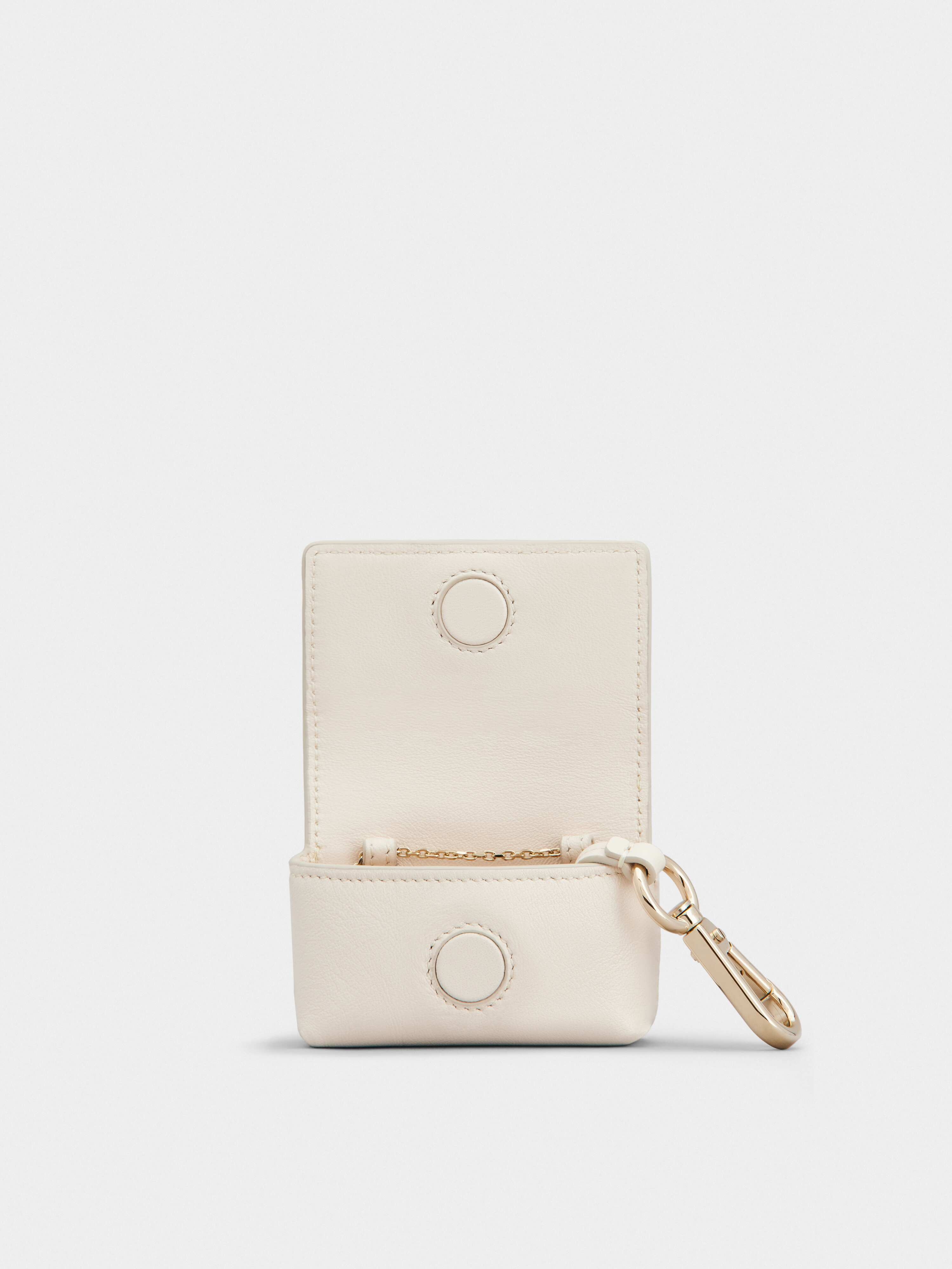 Broche Vivier Buckle Mini Pouch Keyring in Soft Leather - 6