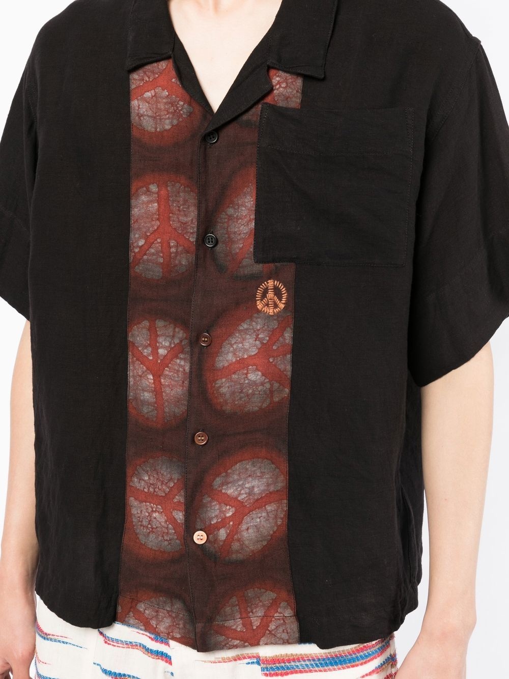 PEACE GREETINGS LINEN SHIRT - 5