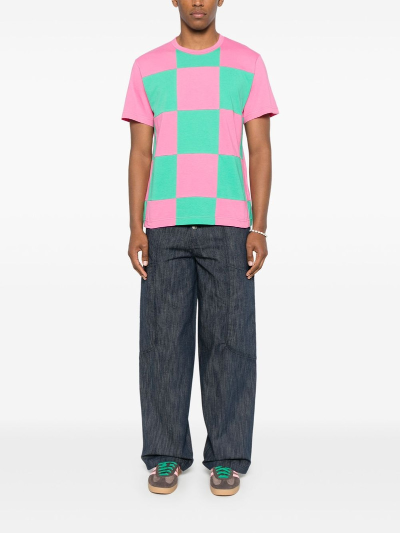 Comme des Garçons Homme Plus checked T-shirt outlook