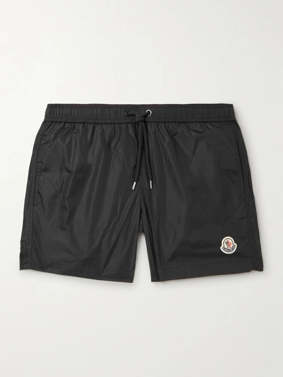 Slim-Fit Mid-Length Logo-Appliquéd Swim Shorts - 1