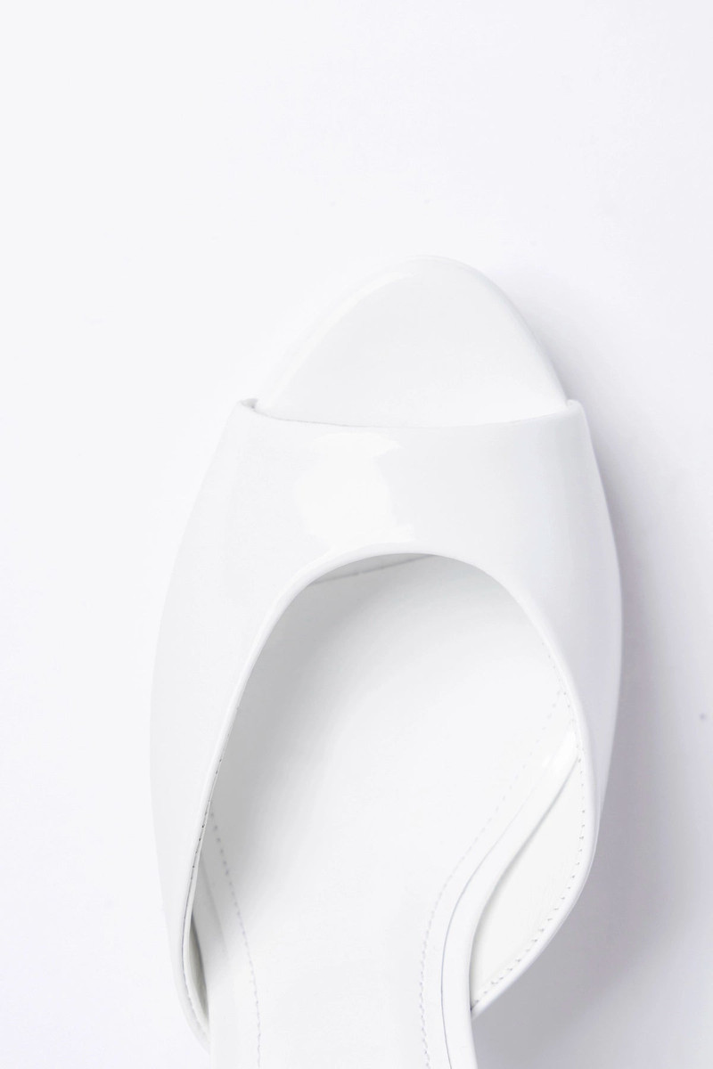 Jasmine Platform Mule White Patent Leather 5