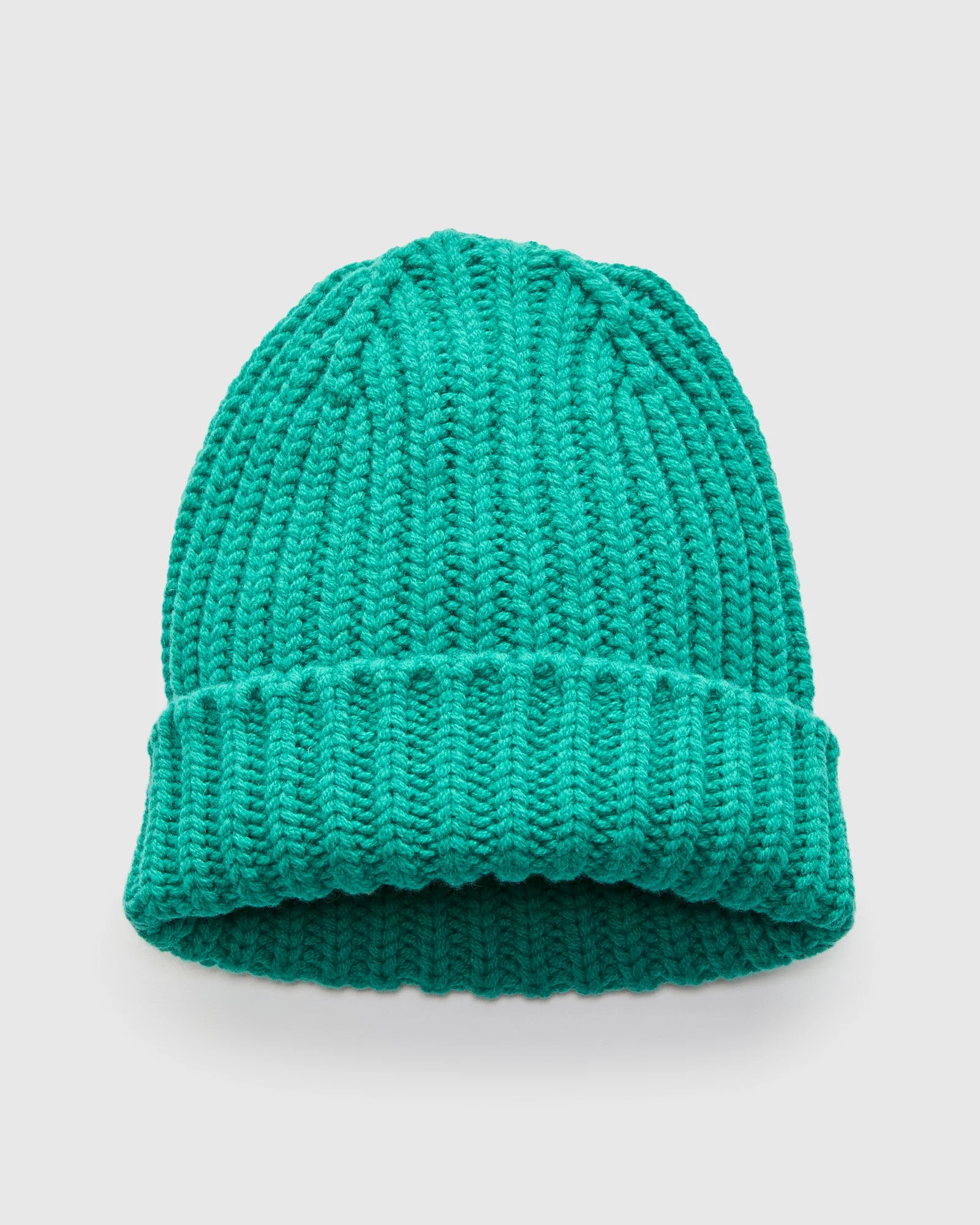 "Brain Freezer" Wool Beanie in Strange Green - 1