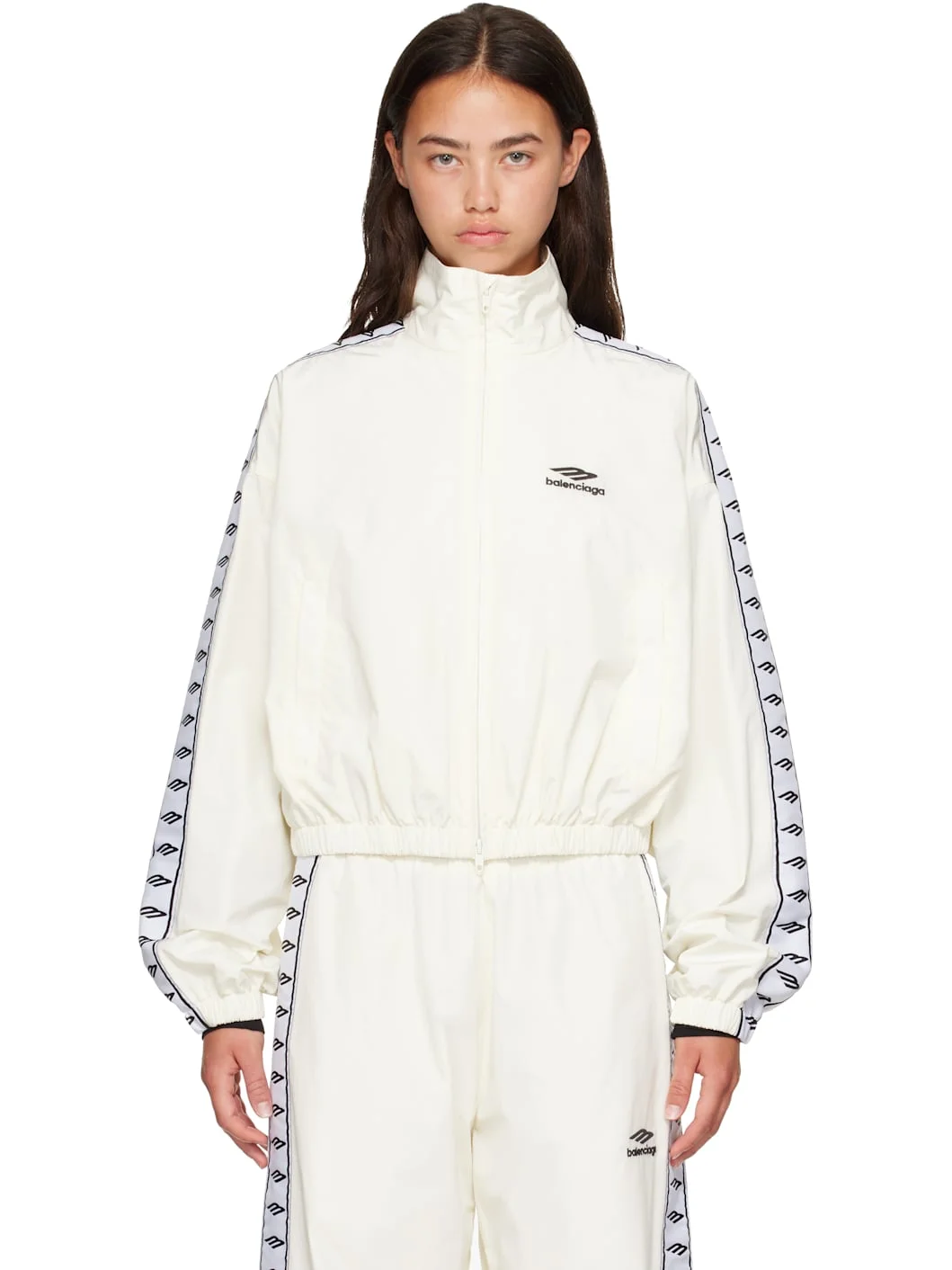 Off-White Techno Cotton Poplin Track Jacket - 1