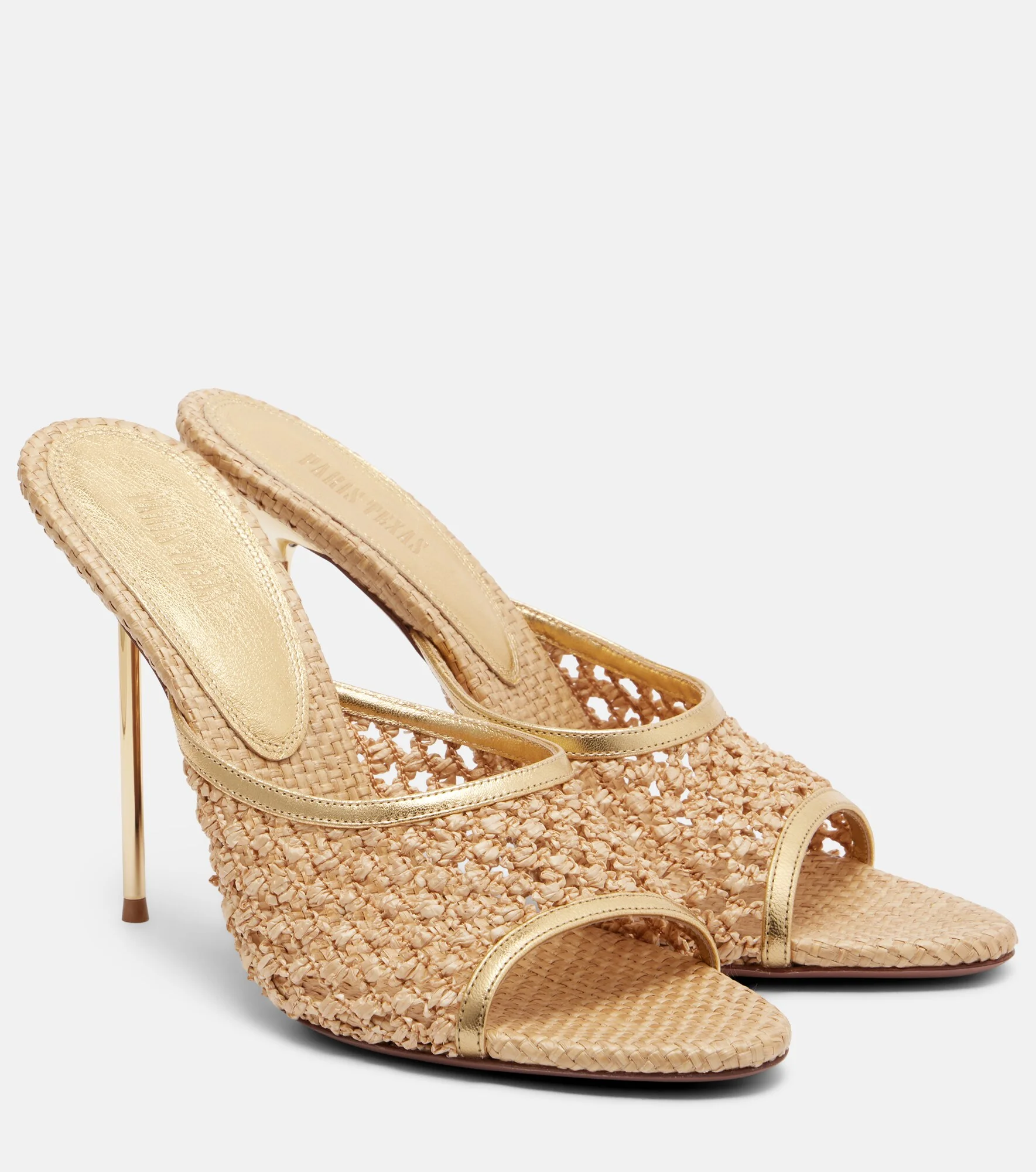 Lidia leather-trimmed mules - 1