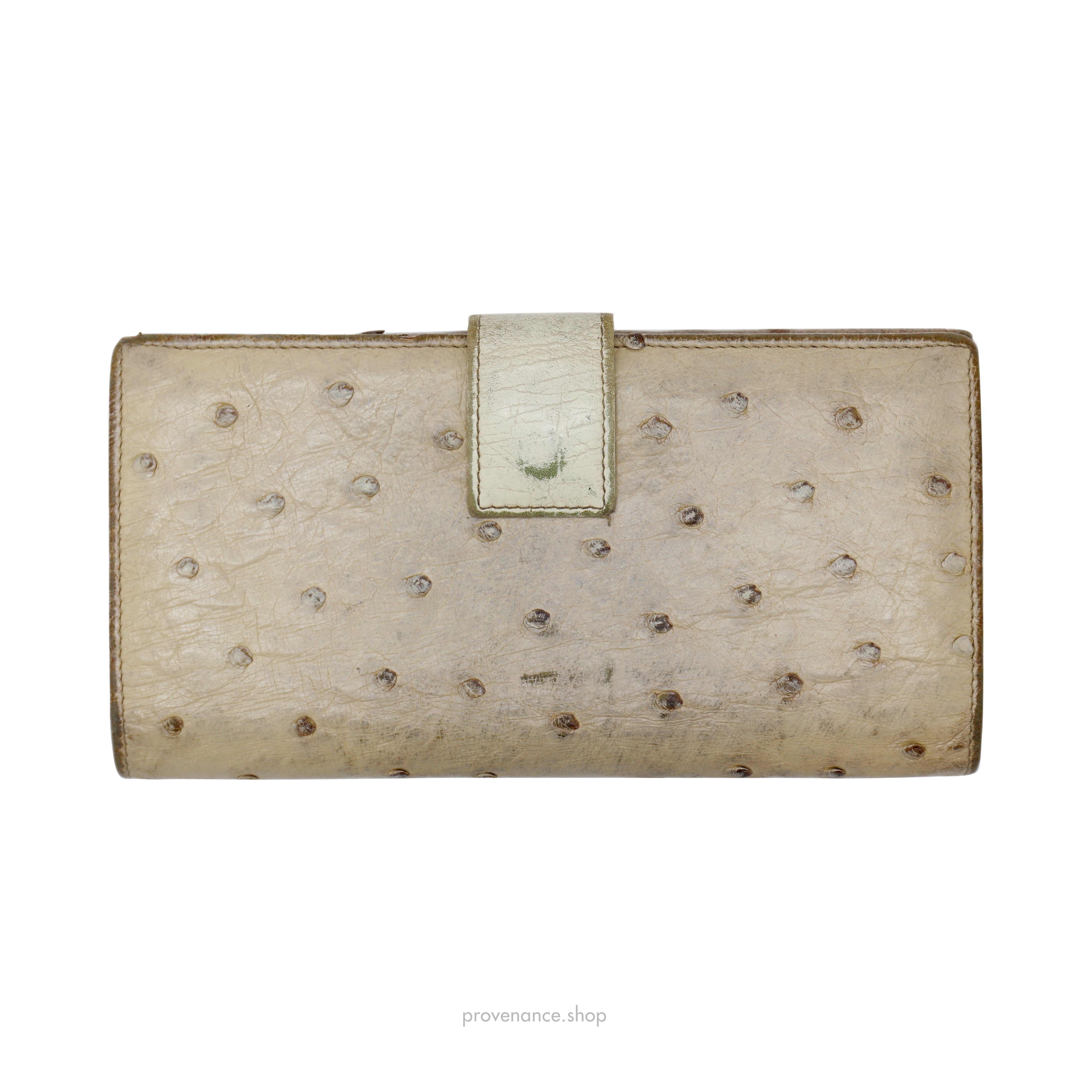 Gucci Horsebit Long Wallet - Ivory Ostrich Leather - 2