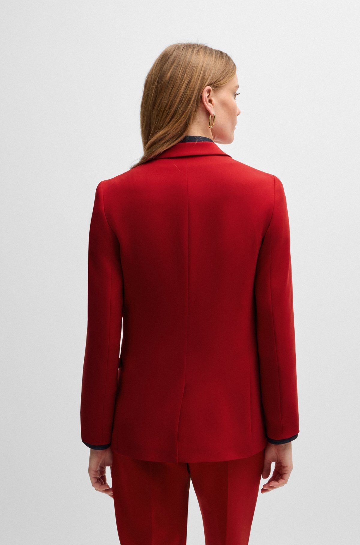 REGULAR-FIT JACKET IN CREASE-RESISTANT CREPE - 4