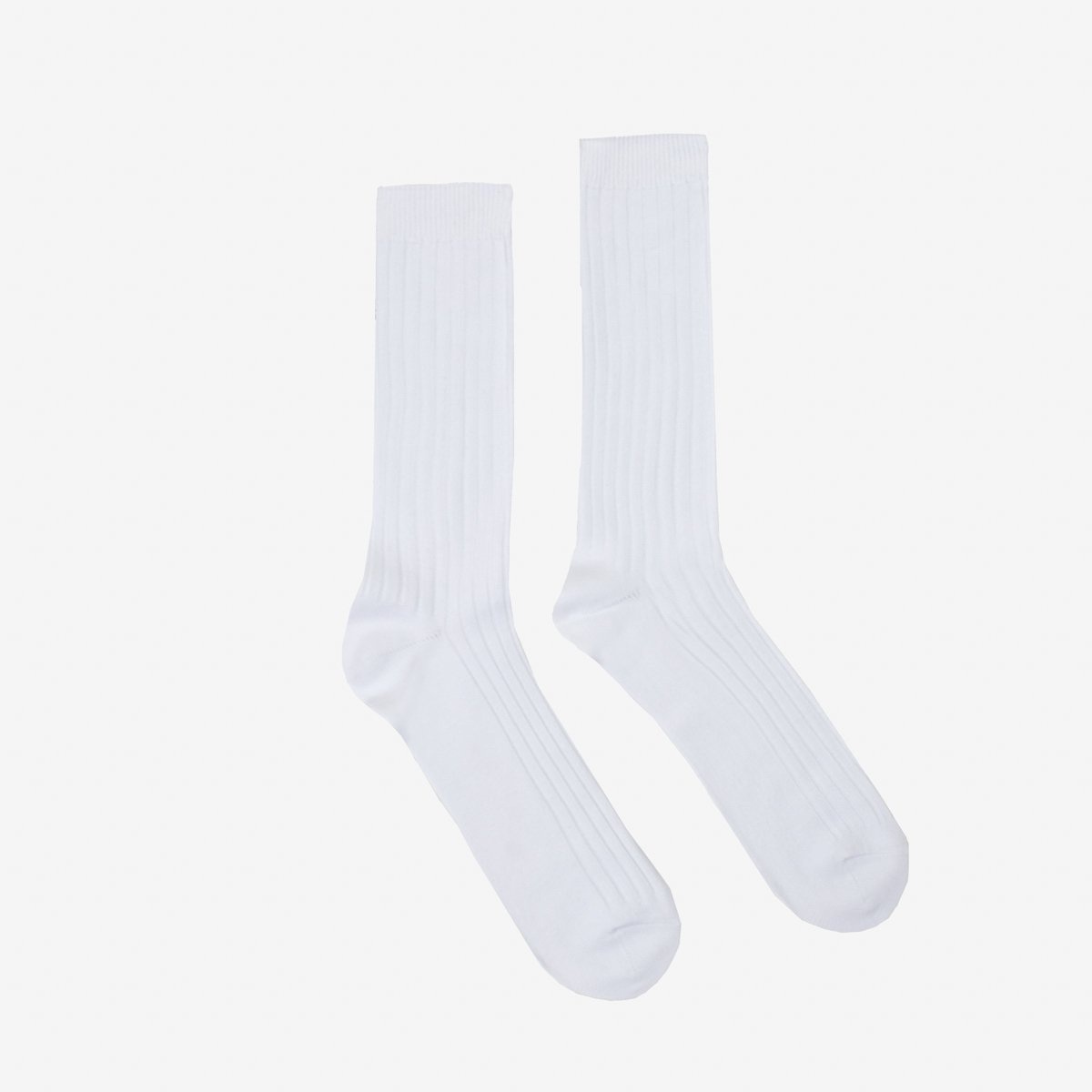 UTCS-WHT UTILITEES Mixed Cotton Crew Socks - White - 1