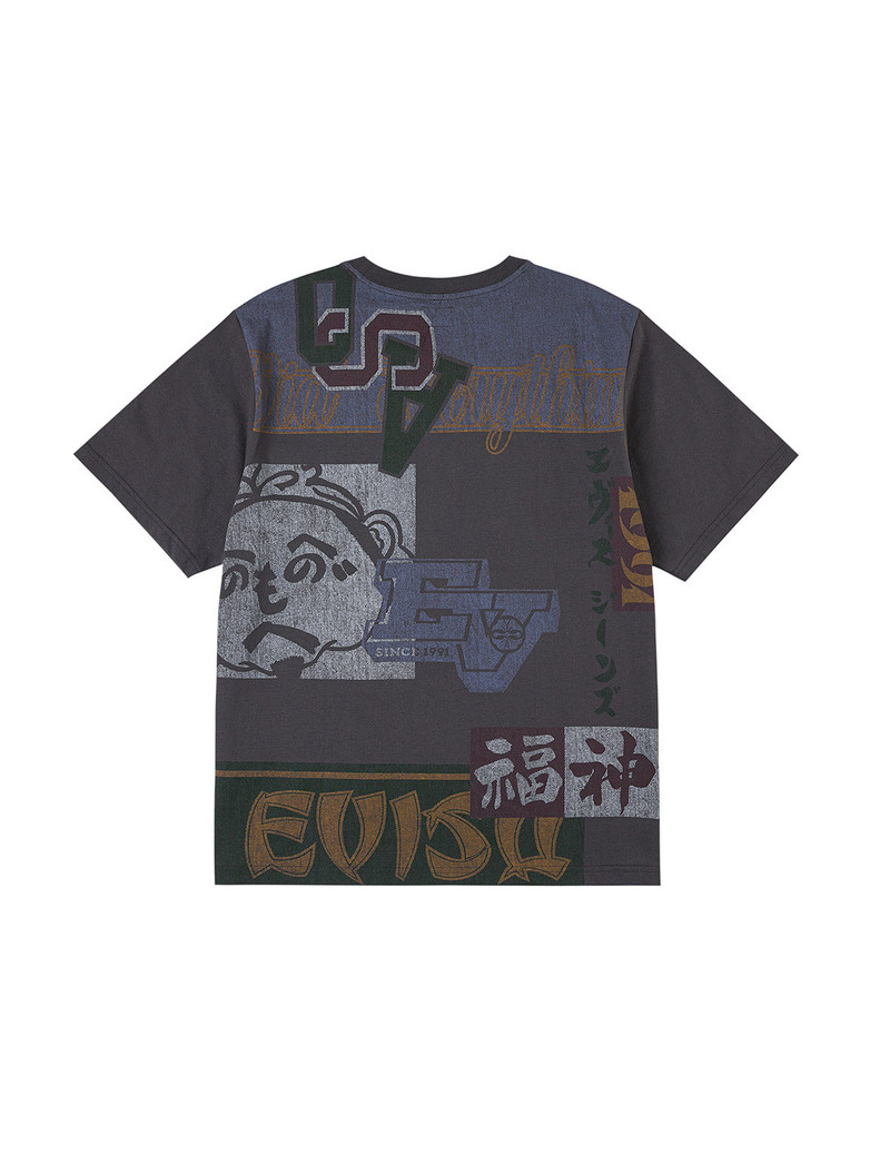 EVISU Henohenomohe Godhead and Logo Regular Fit T-shirt outlook