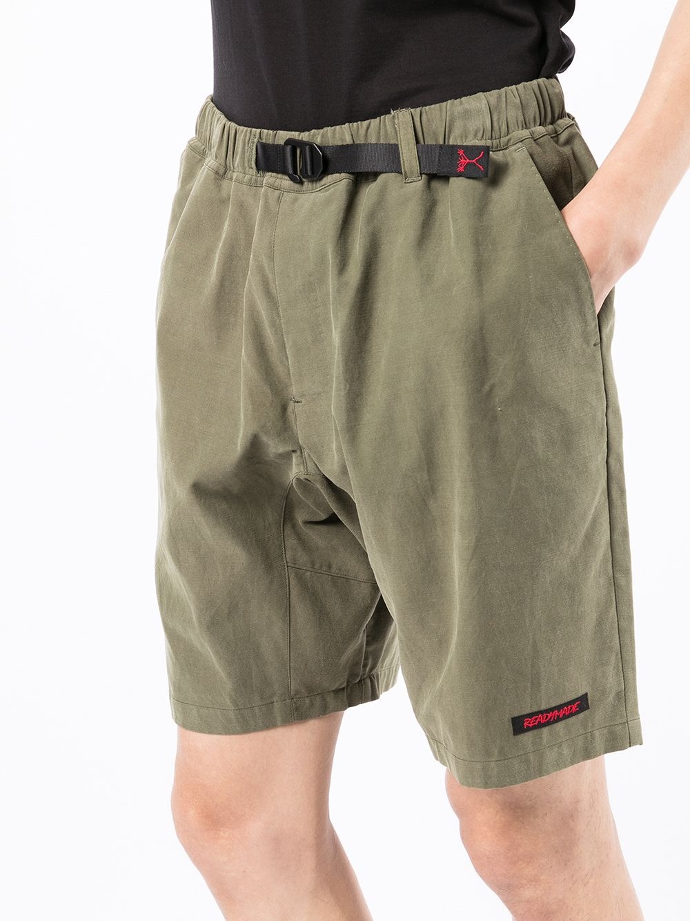 buckled cotton Bermuda shorts - 5