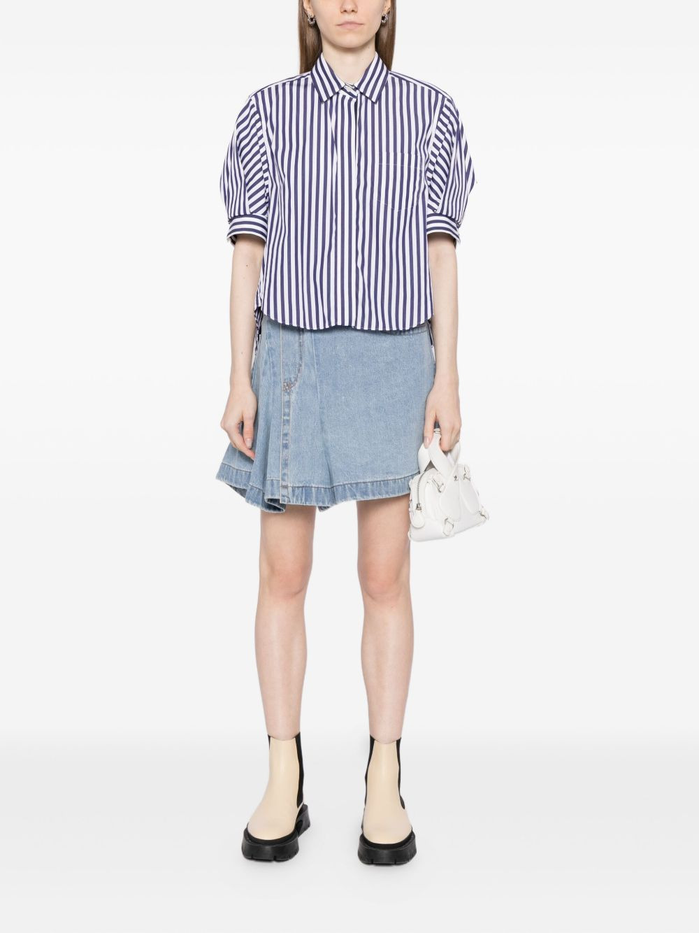 belted denim skirt - 2