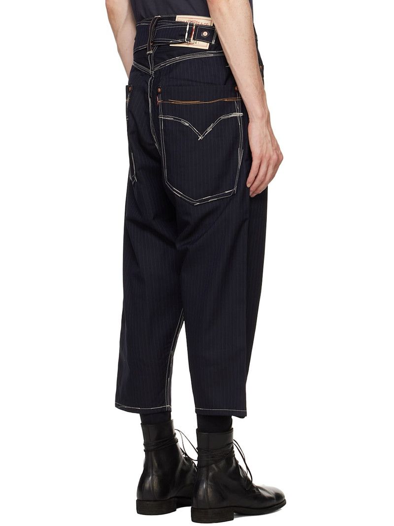 Navy Levi's Edition Pinstripe Wool Trousers 3