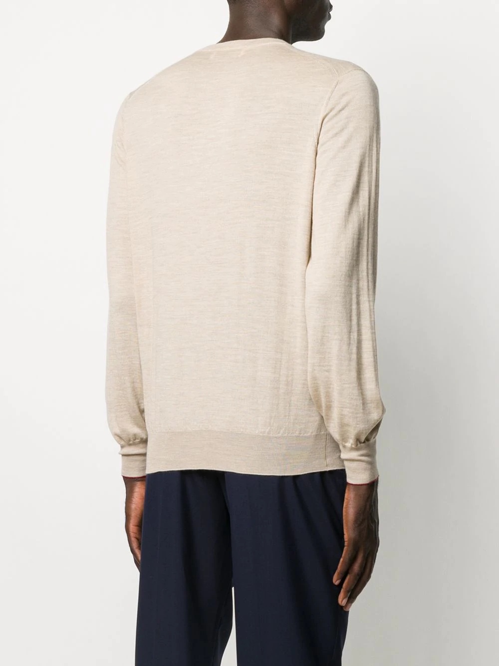 v-neck knit jumper - 4