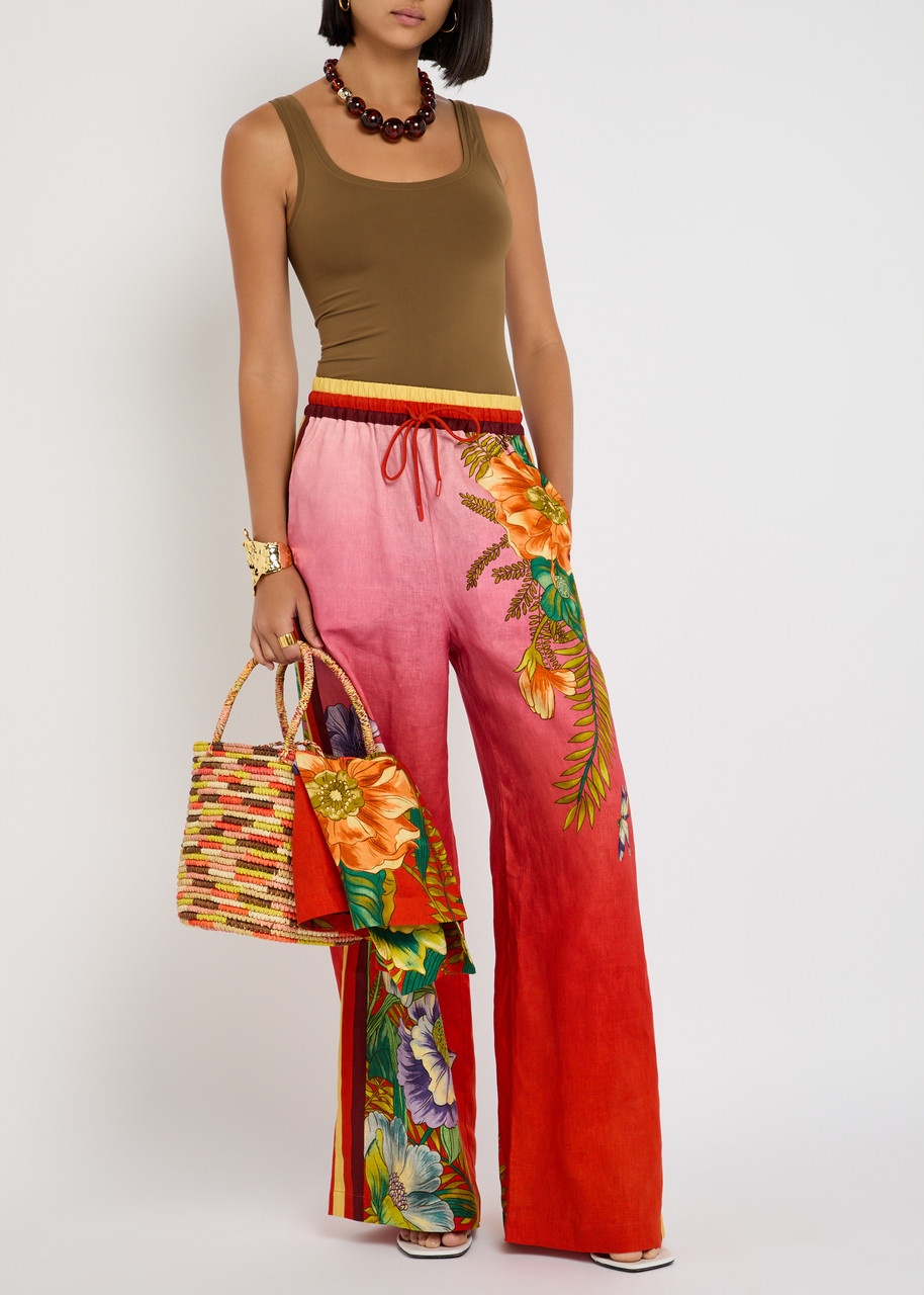 Alemais Inez Printed Flax Trousers - 4